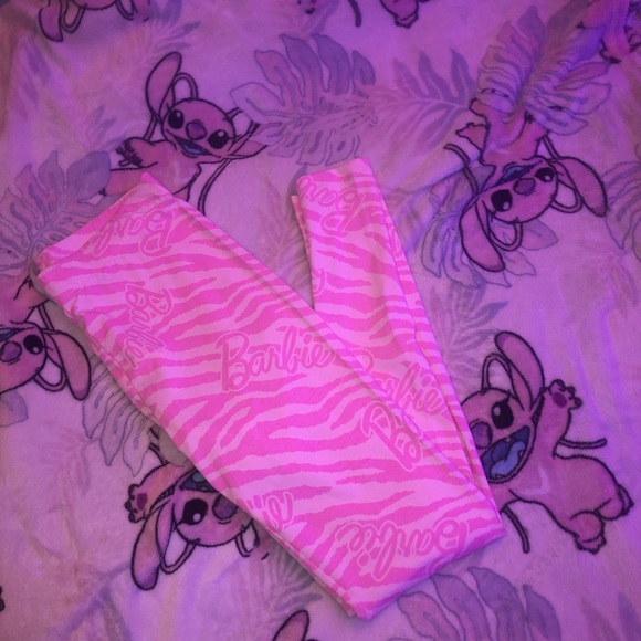 Barbie pink zebra pajama pants - leggings - Picture 6 of 7